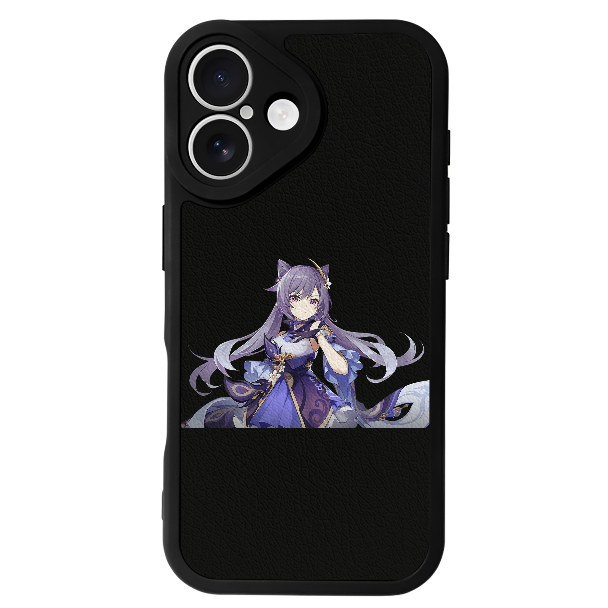 げんし神 刻晴 こくせい genshin Kokusei 【iPhone 16シリーズ対応】シリコンスマホケース（レザー調） 材質：シリコン